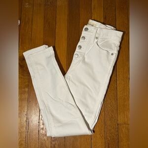 NWOT Madewell 10” High-Rise Skinny Crop, White